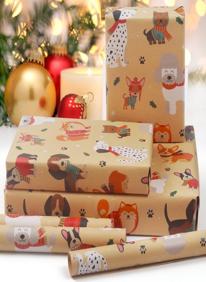 AircooL Dog Wrapping Paper, Puppy Paw Birthday Gift Wrap Paper, 6 Folded Sheets 30 x 20 Inch Dog Gift Paper for Kids Boys Girls Family Friends Kids Christmas Holidays - Image 3